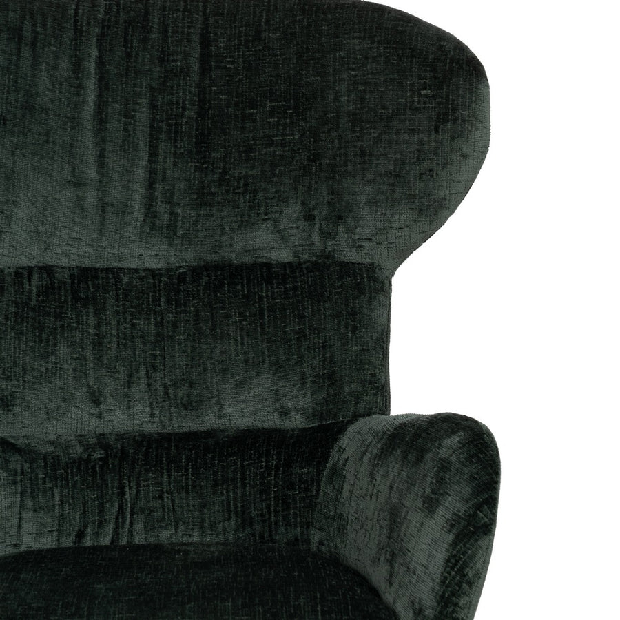 SILLÓN GIRATORIO VERDE TEJIDO-METAL 78 X 84,50 X 104,50 CM