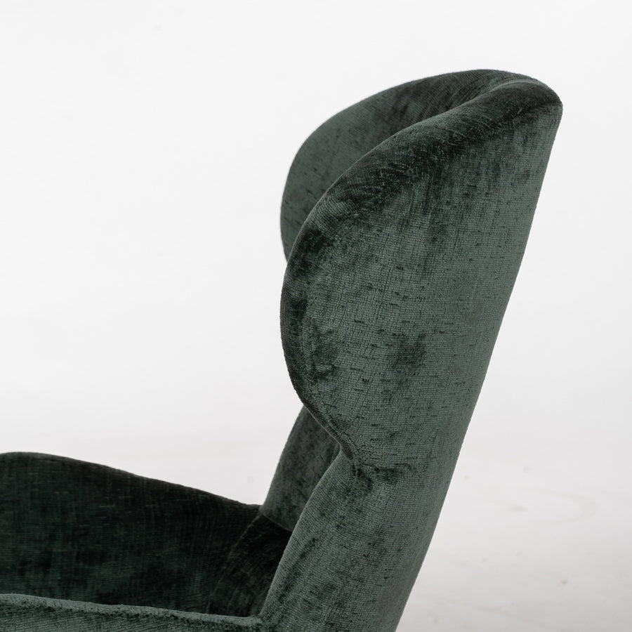 SILLÓN GIRATORIO VERDE TEJIDO-METAL 78 X 84,50 X 104,50 CM