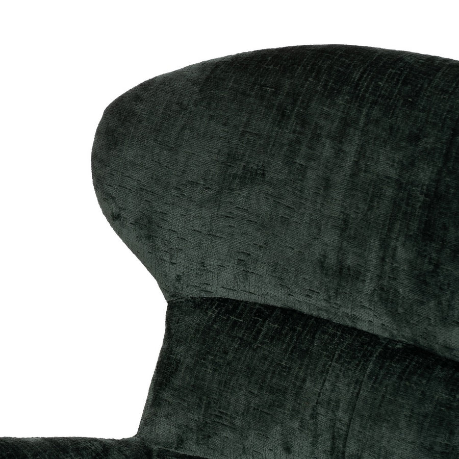 SILLÓN GIRATORIO VERDE TEJIDO-METAL 78 X 84,50 X 104,50 CM