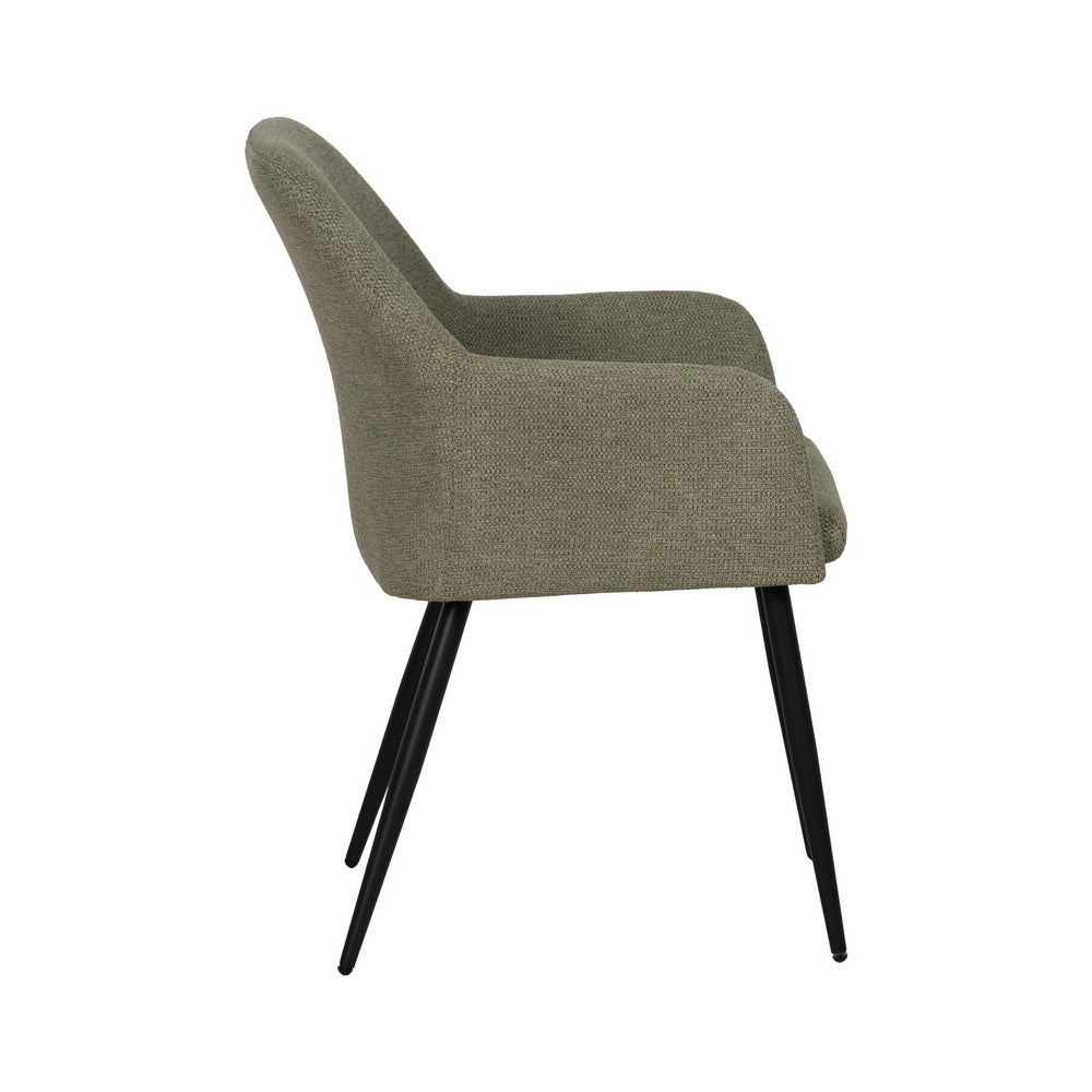 SILLA VERDE TEJIDO-METAL CONTRACT 48 X 62 X 88 CM