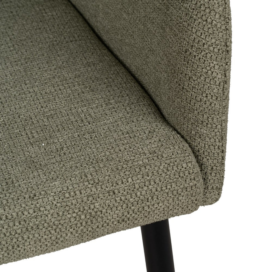 SILLA VERDE TEJIDO-METAL CONTRACT 48 X 62 X 88 CM