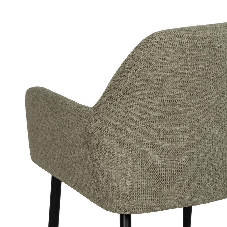 SILLA VERDE TEJIDO-METAL CONTRACT 48 X 62 X 88 CM