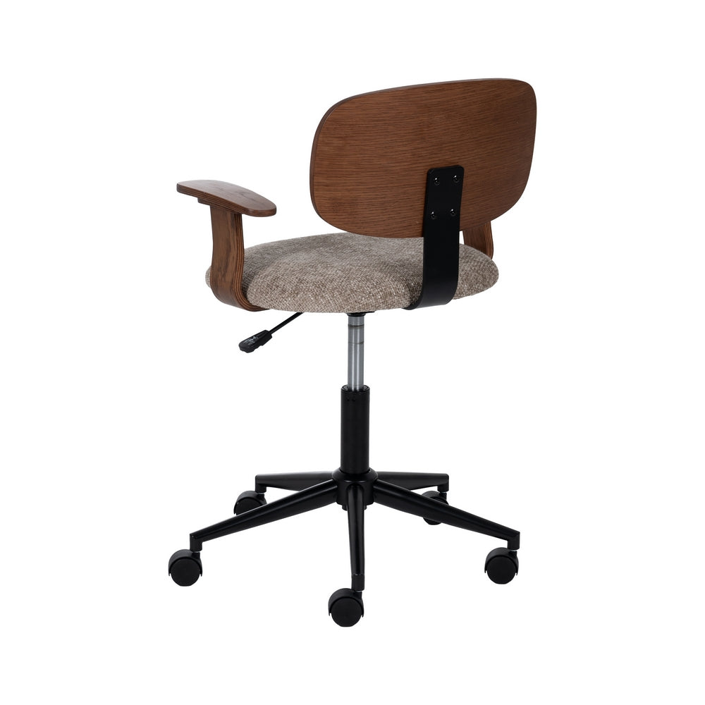 SILLA RUEDAS BEIGE-MARRÓN TEJIDO-MADERA 60 X 60 X 89 CM