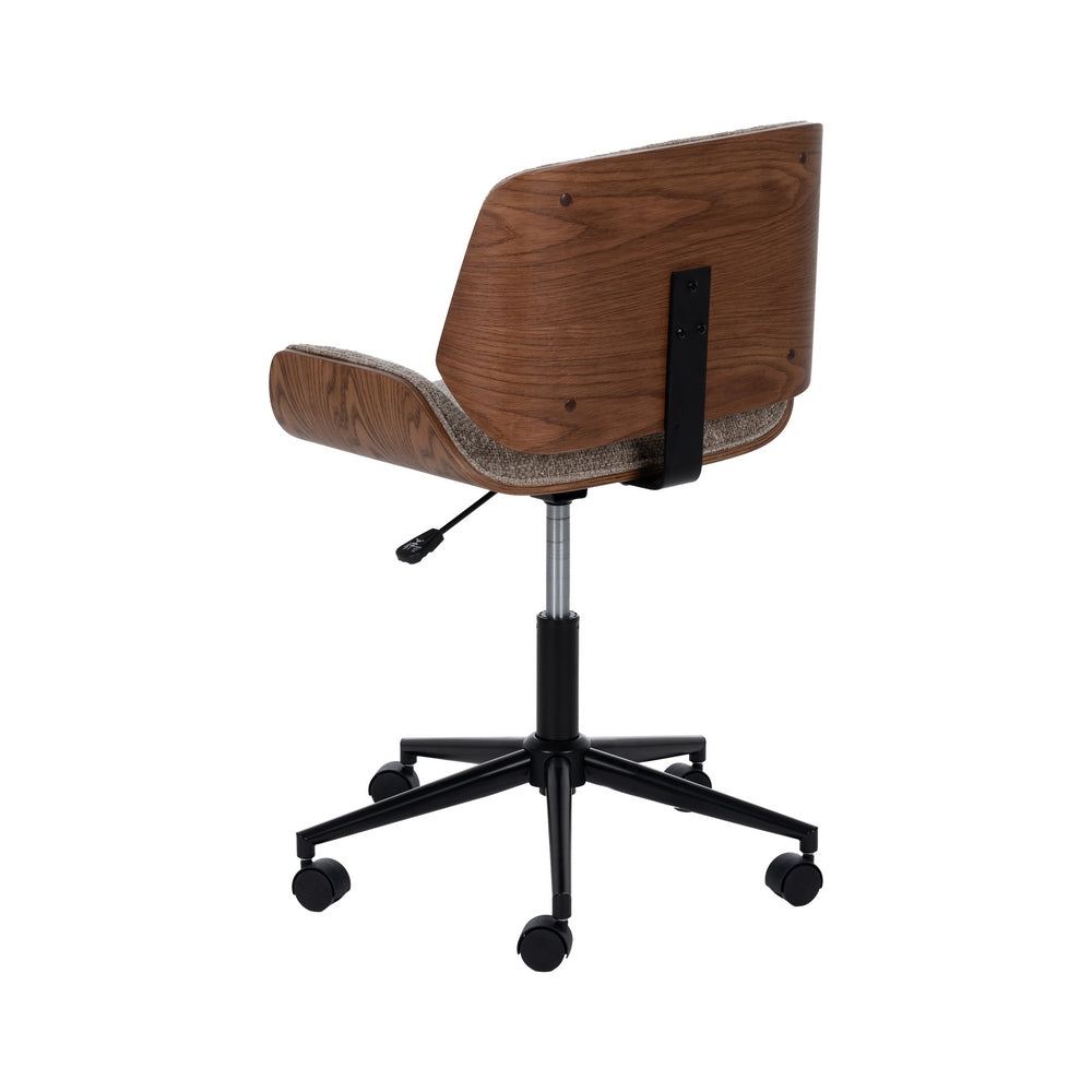 SILLA RUEDAS BEIGE-MARRÓN TEJIDO-MADERA 54 X 61 X 88 CM
