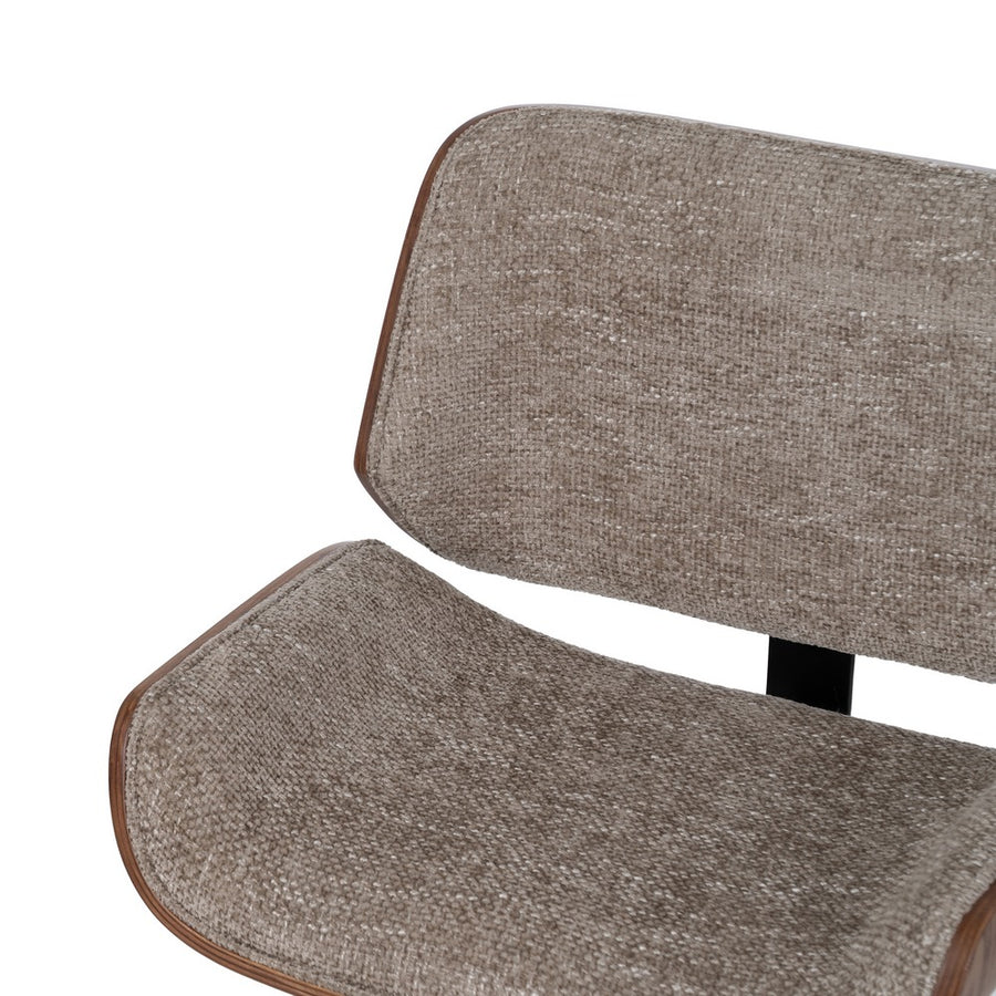 SILLA RUEDAS BEIGE-MARRÓN TEJIDO-MADERA 54 X 61 X 88 CM