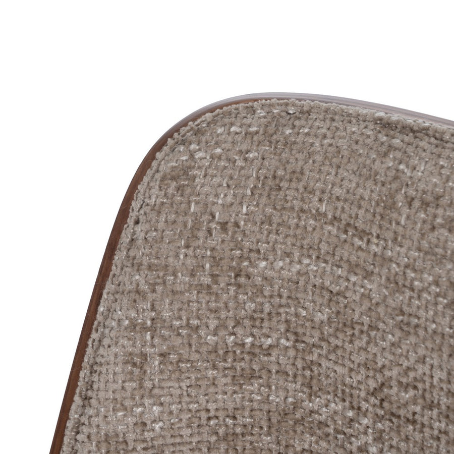 SILLA RUEDAS BEIGE-MARRÓN TEJIDO-MADERA 54 X 61 X 88 CM