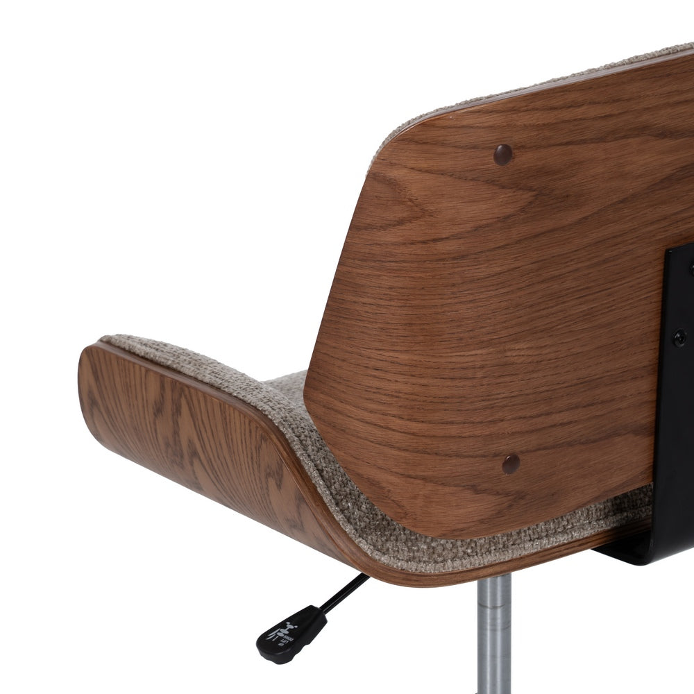SILLA RUEDAS BEIGE-MARRÓN TEJIDO-MADERA 54 X 61 X 88 CM