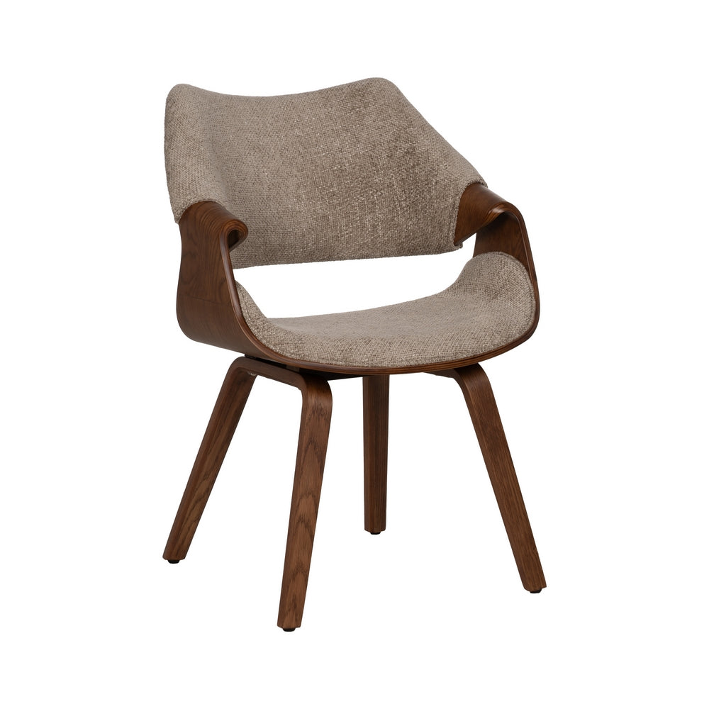 SILLA BEIGE-MARR�N TEJIDO-MADERA 61 X 56 X 82 CM