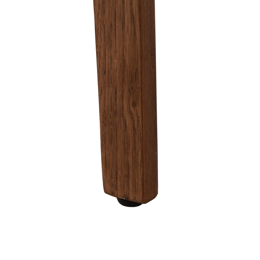 SILLA BEIGE-MARRÓN TEJIDO-MADERA 61 X 56 X 82 CM
