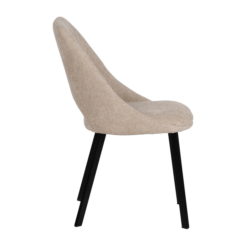 SILLA CREMA TEJIDO-METAL SALÓN 48 X 61 X 85 CM