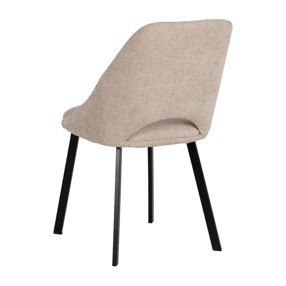 SILLA CREMA TEJIDO-METAL SALÓN 48 X 61 X 85 CM