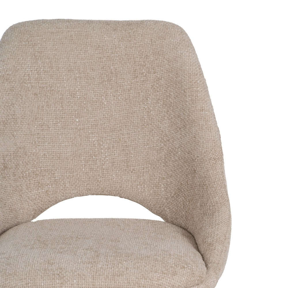 SILLA CREMA TEJIDO-METAL SALÓN 48 X 61 X 85 CM