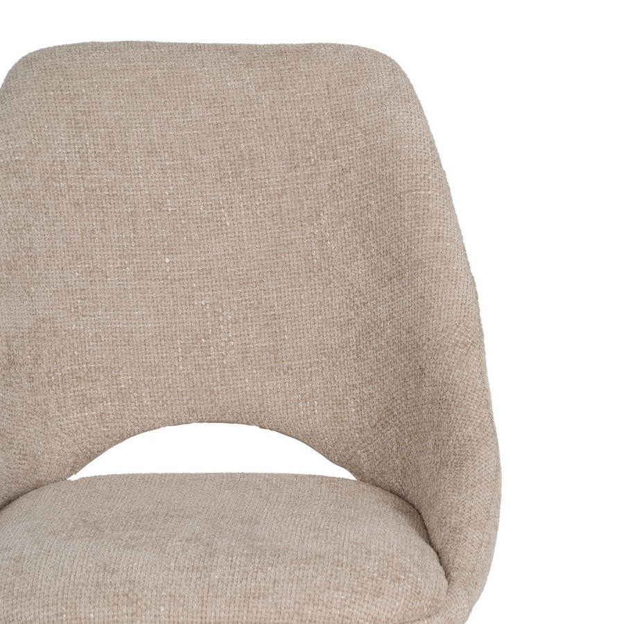 SILLA CREMA TEJIDO-METAL SALÓN 48 X 61 X 85 CM