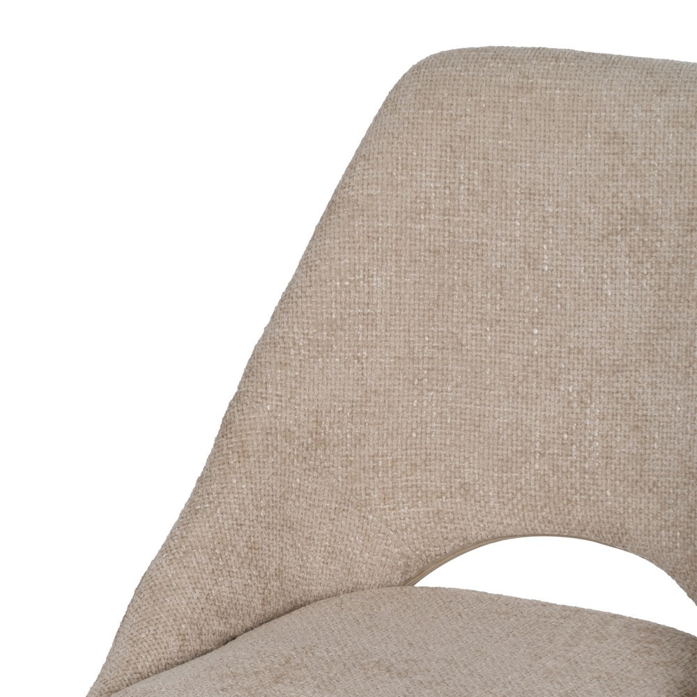 SILLA CREMA TEJIDO-METAL SALÓN 48 X 61 X 85 CM