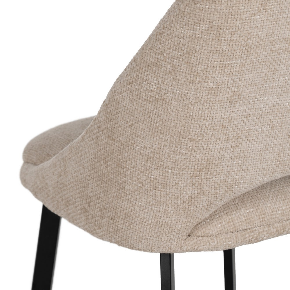 SILLA CREMA TEJIDO-METAL SALÓN 48 X 61 X 85 CM