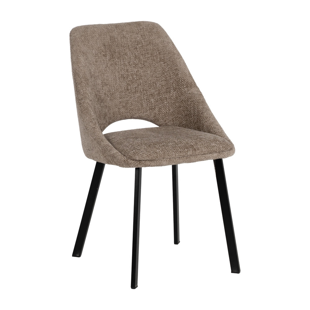 BEIGE CHAIR FABRIC-METAL LIVING ROOM 48 X 61 X 85 CM