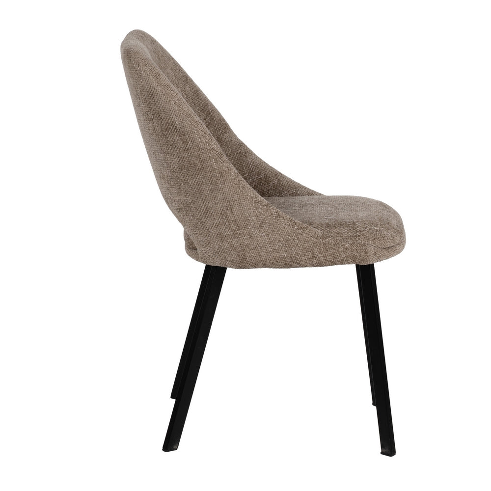 BEIGE CHAIR FABRIC-METAL LIVING ROOM 48 X 61 X 85 CM