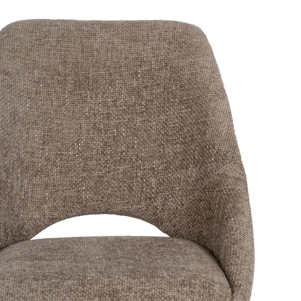 BEIGE CHAIR FABRIC-METAL LIVING ROOM 48 X 61 X 85 CM