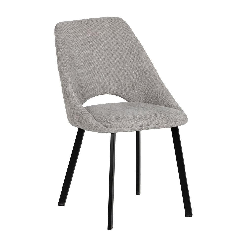 SILLA GRIS TEJIDO-METAL SALÓN 48 X 61 X 85 CM