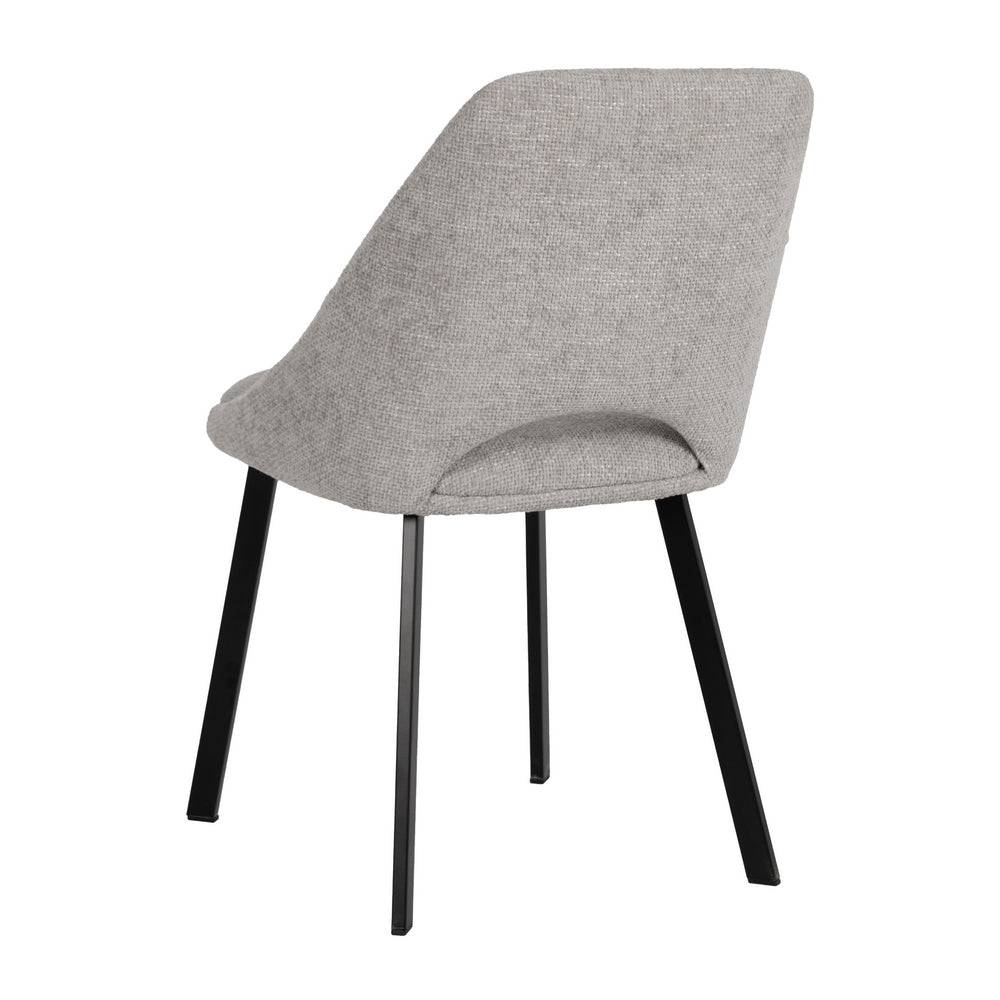 SILLA GRIS TEJIDO-METAL SALÓN 48 X 61 X 85 CM