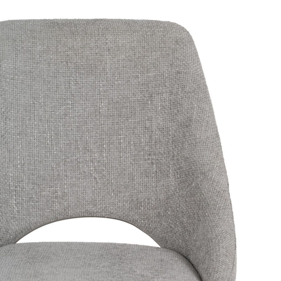 SILLA GRIS TEJIDO-METAL SALÓN 48 X 61 X 85 CM
