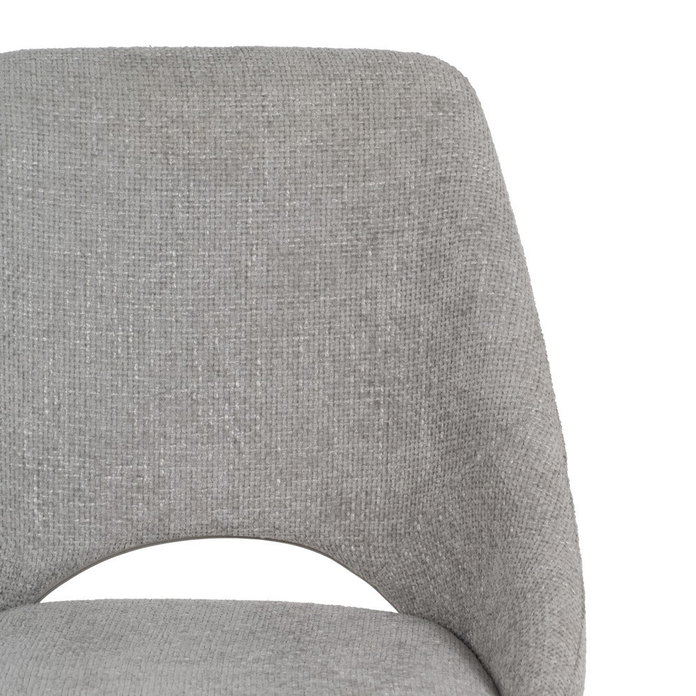SILLA GRIS TEJIDO-METAL SALÓN 48 X 61 X 85 CM