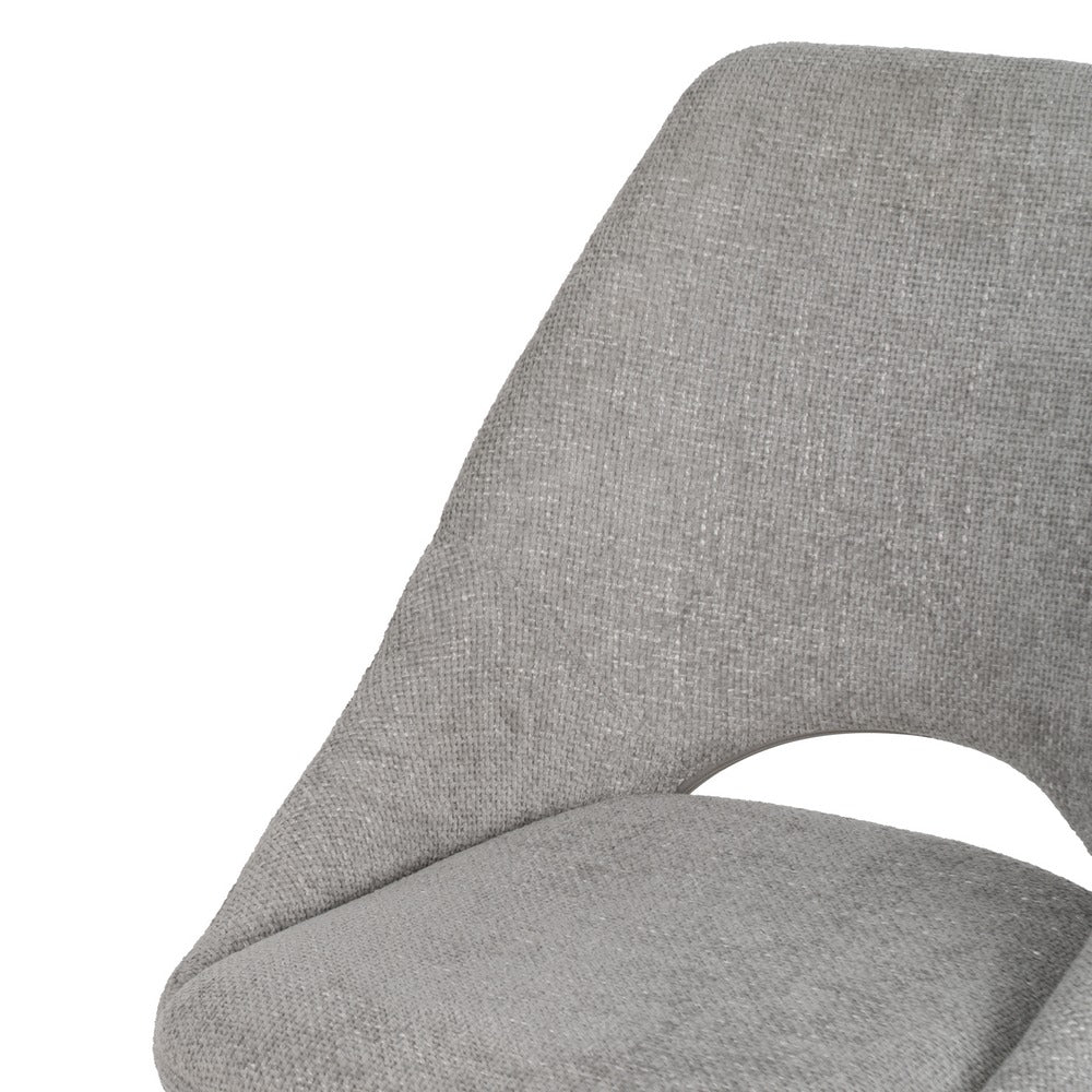 SILLA GRIS TEJIDO-METAL SALÓN 48 X 61 X 85 CM