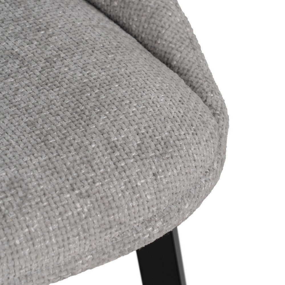 SILLA GRIS TEJIDO-METAL SALÓN 48 X 61 X 85 CM