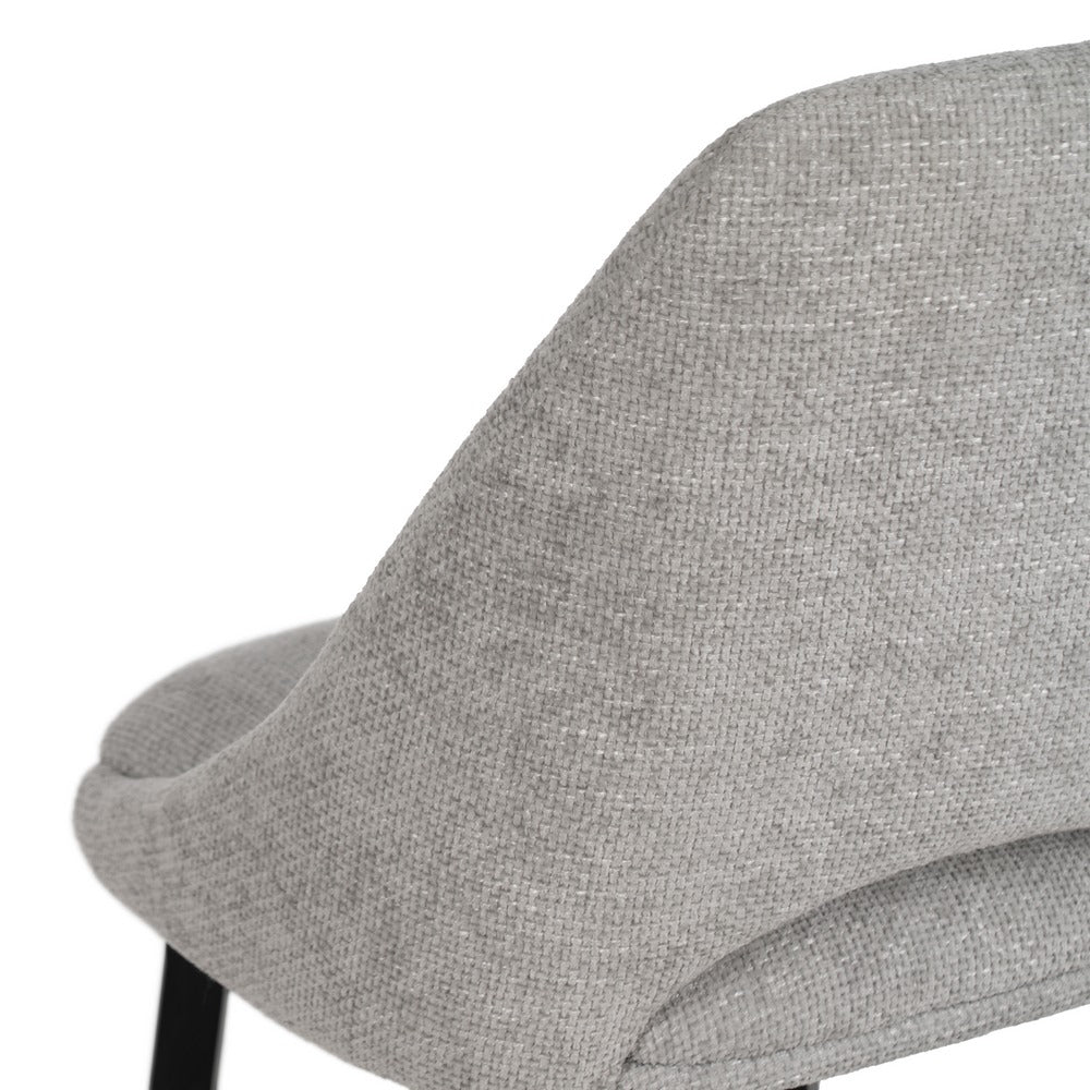 SILLA GRIS TEJIDO-METAL SALÓN 48 X 61 X 85 CM