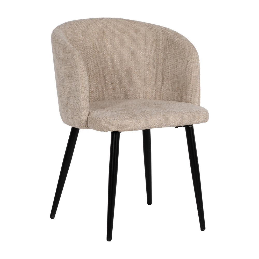 SILLA CREMA TEJIDO-METAL SAL�N 53 X 53 X 77 CM