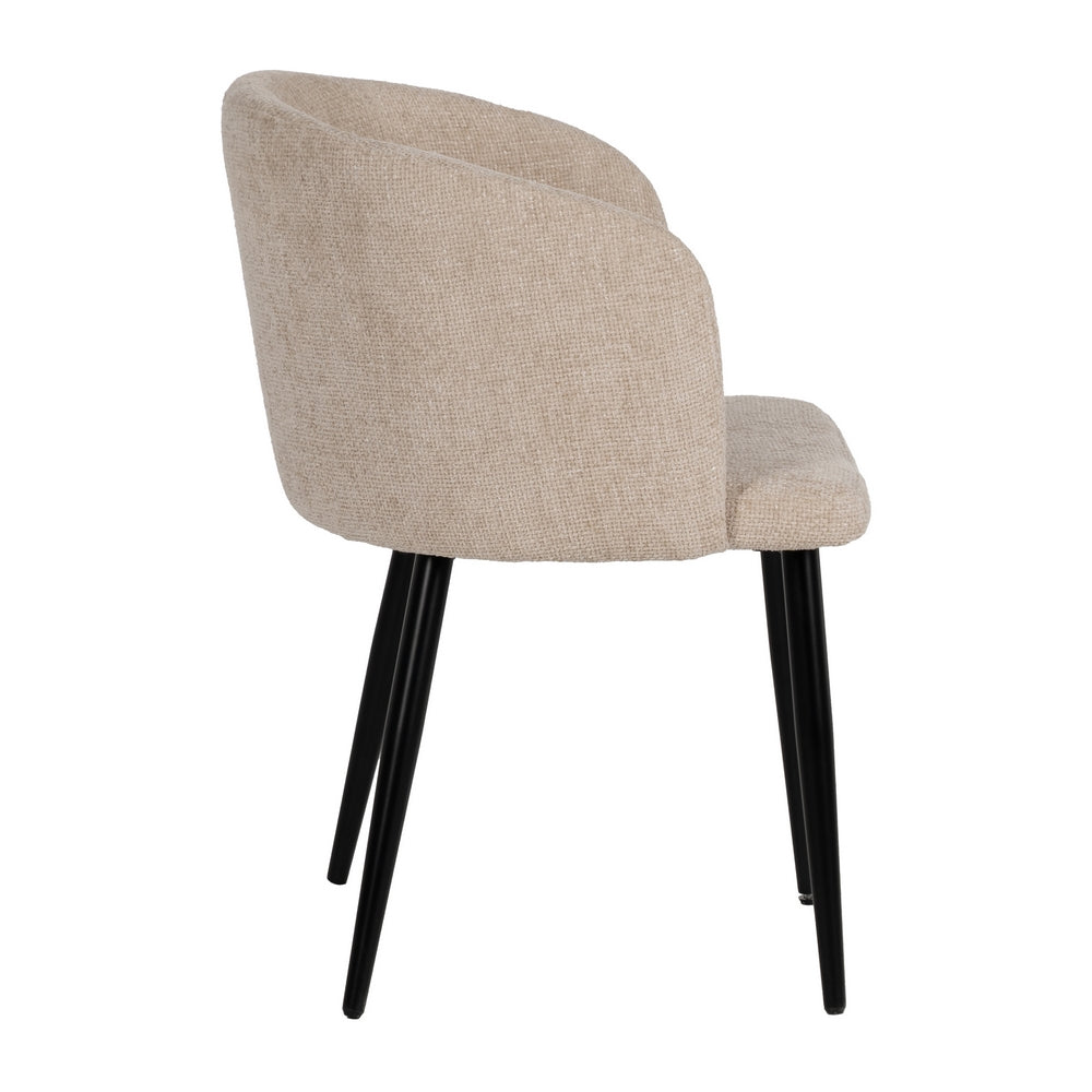 SILLA CREMA TEJIDO-METAL SALÓN 53 X 53 X 77 CM