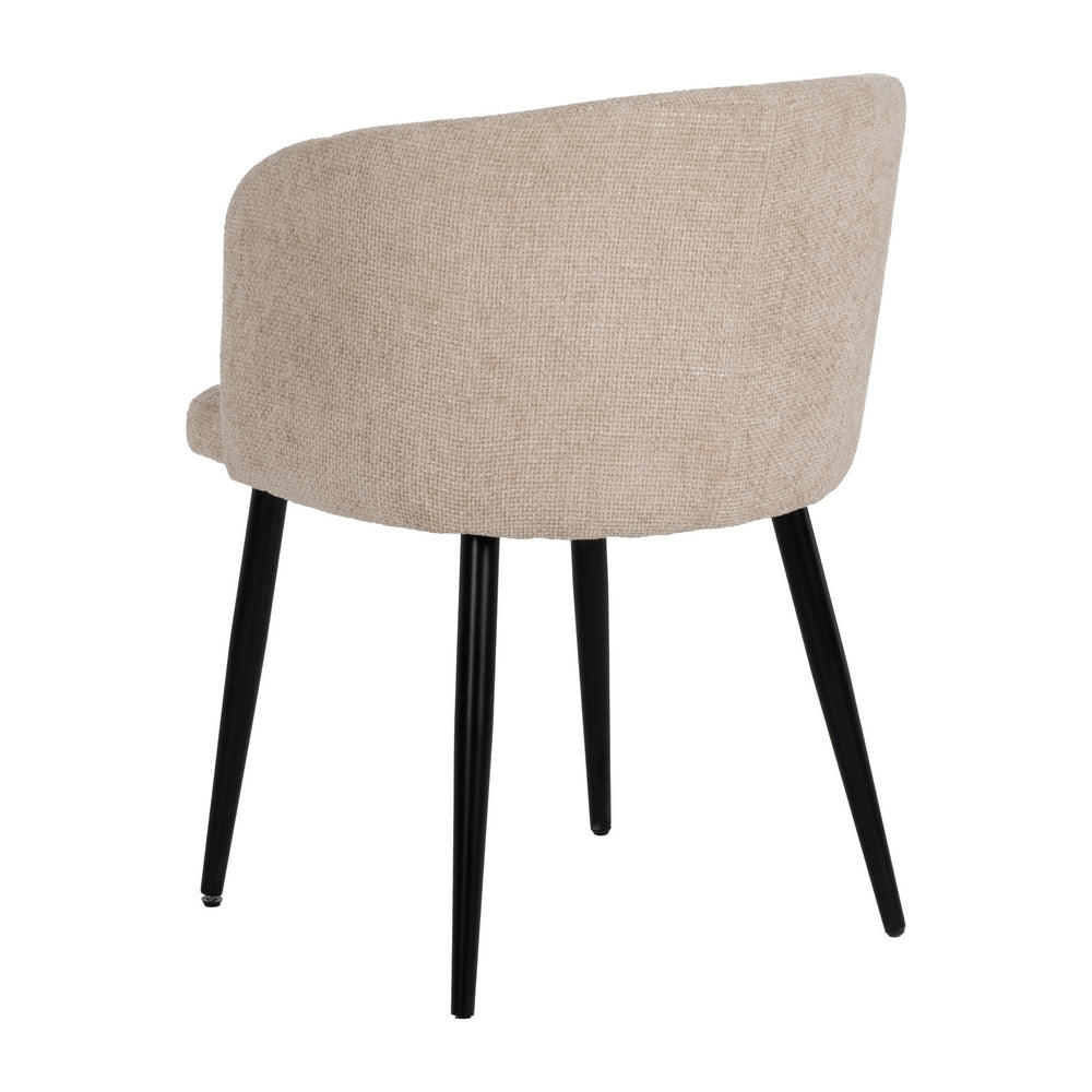 SILLA CREMA TEJIDO-METAL SALÓN 53 X 53 X 77 CM