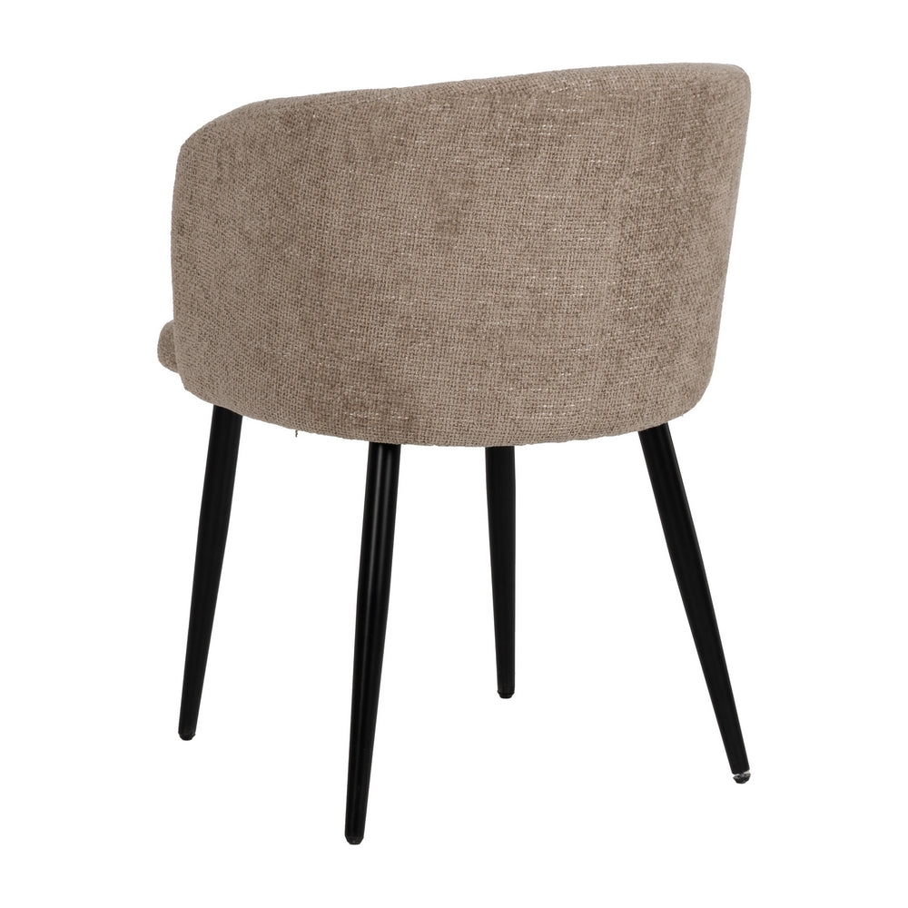 SILLA BEIGE TEJIDO-METAL SALÓN 53 X 53 X 77 CM