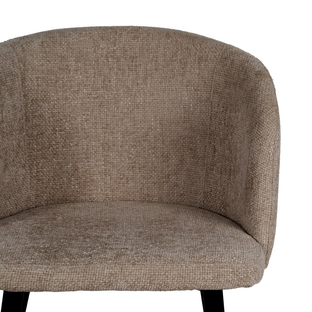 SILLA BEIGE TEJIDO-METAL SALÓN 53 X 53 X 77 CM