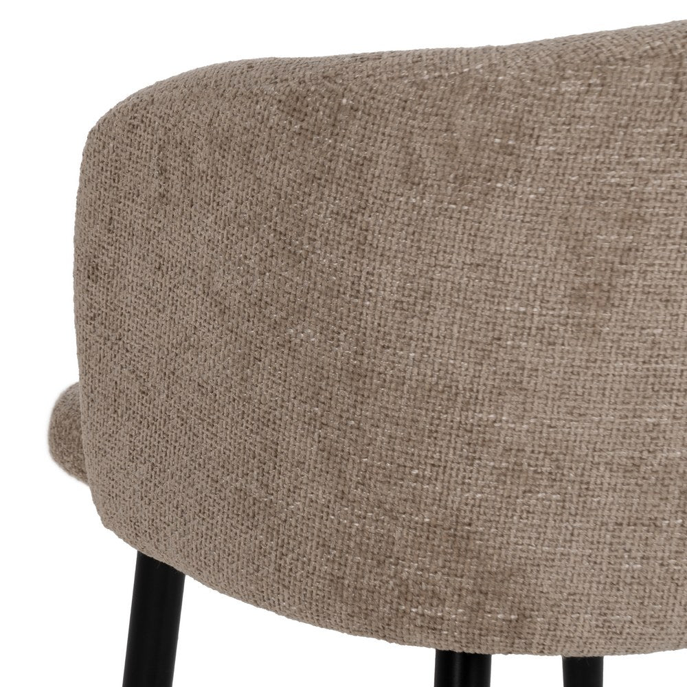 SILLA BEIGE TEJIDO-METAL SALÓN 53 X 53 X 77 CM
