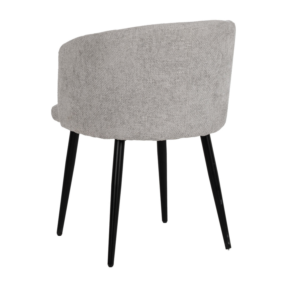 GREY FABRIC-METAL DINING CHAIR 53 X 53 X 77 CM