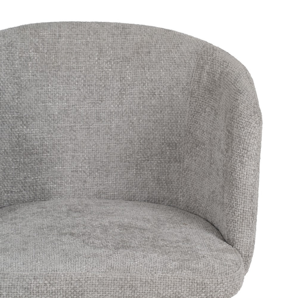 GREY FABRIC-METAL DINING CHAIR 53 X 53 X 77 CM