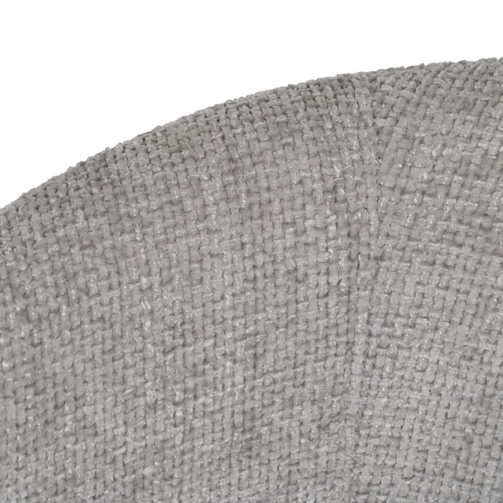GREY FABRIC-METAL DINING CHAIR 53 X 53 X 77 CM