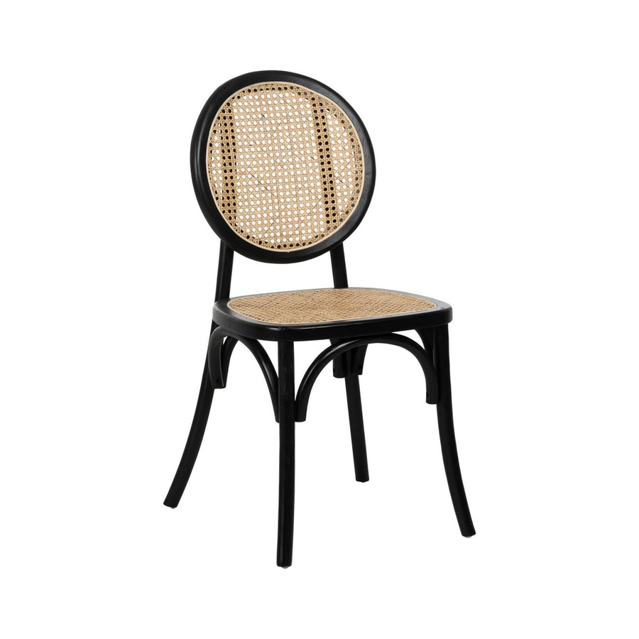 SILLA NEGRO MADERA DE OLMO CONTRACT 44,50 X 41,50 X 89 CM