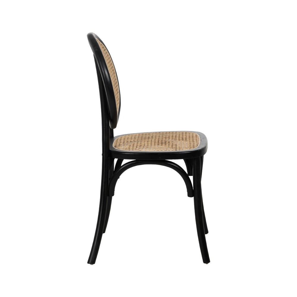SILLA NEGRO MADERA DE OLMO CONTRACT 44,50 X 41,50 X 89 CM