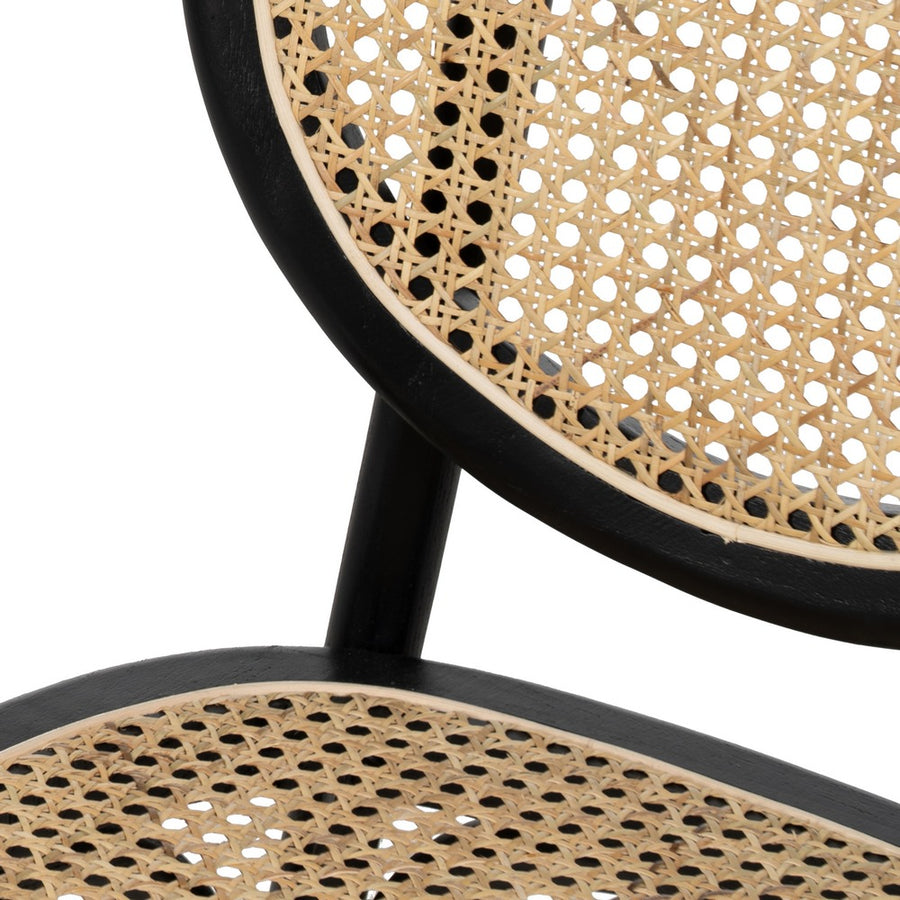 SILLA NEGRO MADERA DE OLMO CONTRACT 44,50 X 41,50 X 89 CM