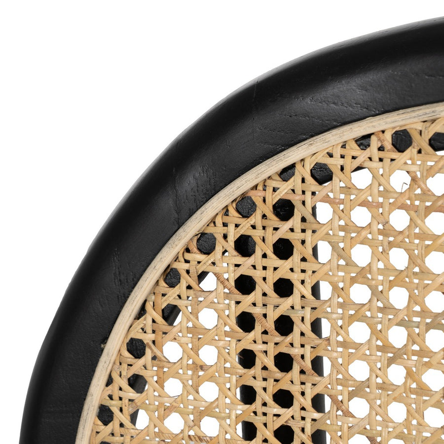SILLA NEGRO MADERA DE OLMO CONTRACT 44,50 X 41,50 X 89 CM