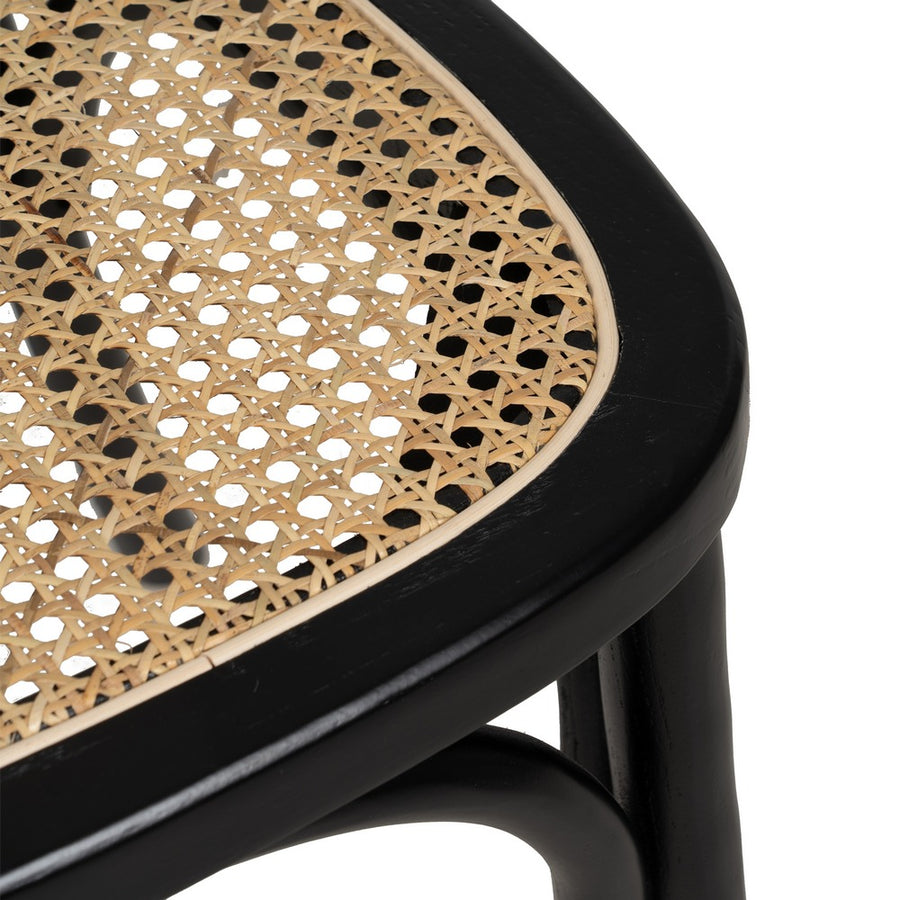 SILLA NEGRO MADERA DE OLMO CONTRACT 44,50 X 41,50 X 89 CM