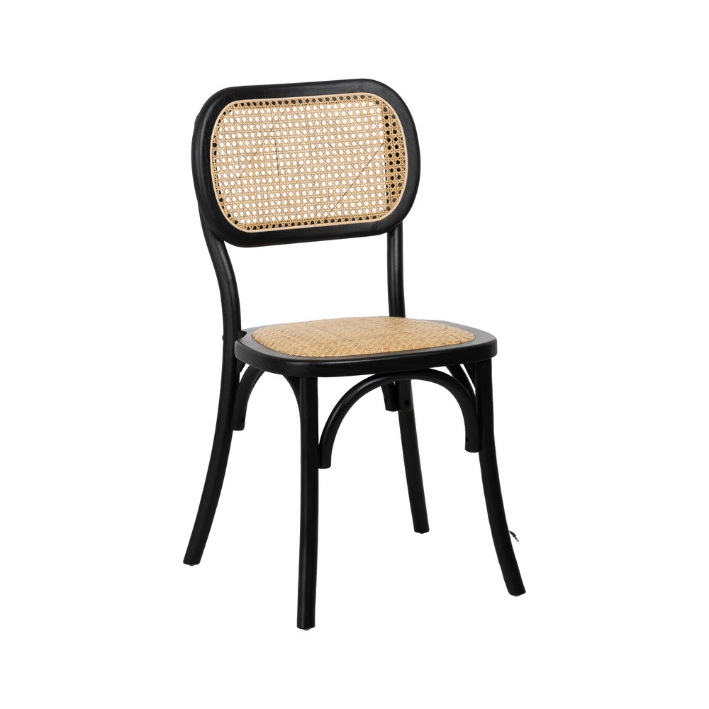 SILLA NEGRO MADERA DE OLMO CONTRACT 45 X 41 X 88 CM