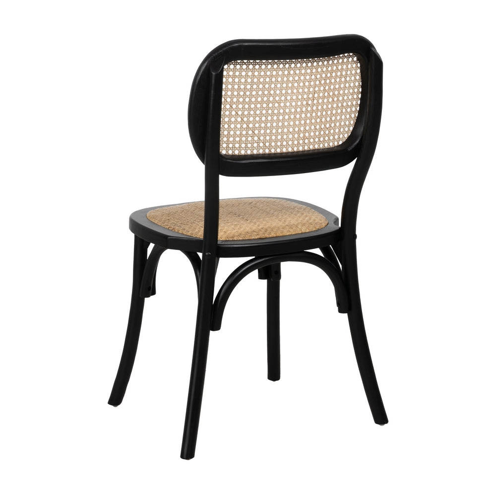 SILLA NEGRO MADERA DE OLMO CONTRACT 45 X 41 X 88 CM
