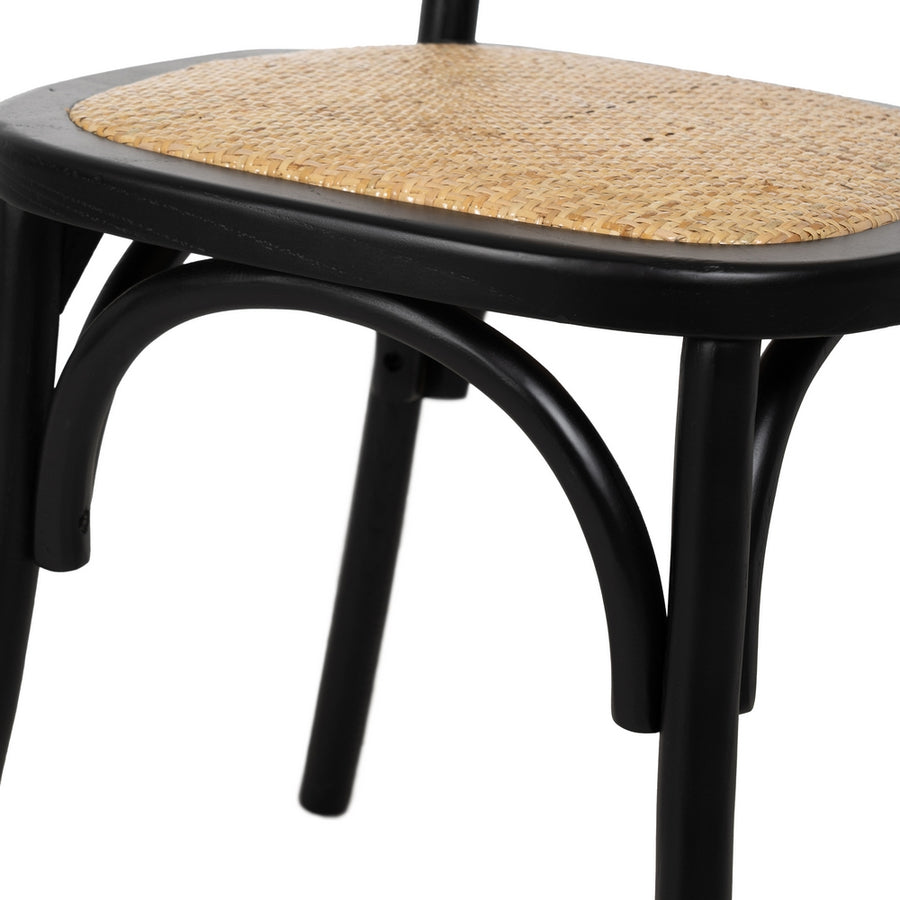 SILLA NEGRO MADERA DE OLMO CONTRACT 45 X 41 X 88 CM