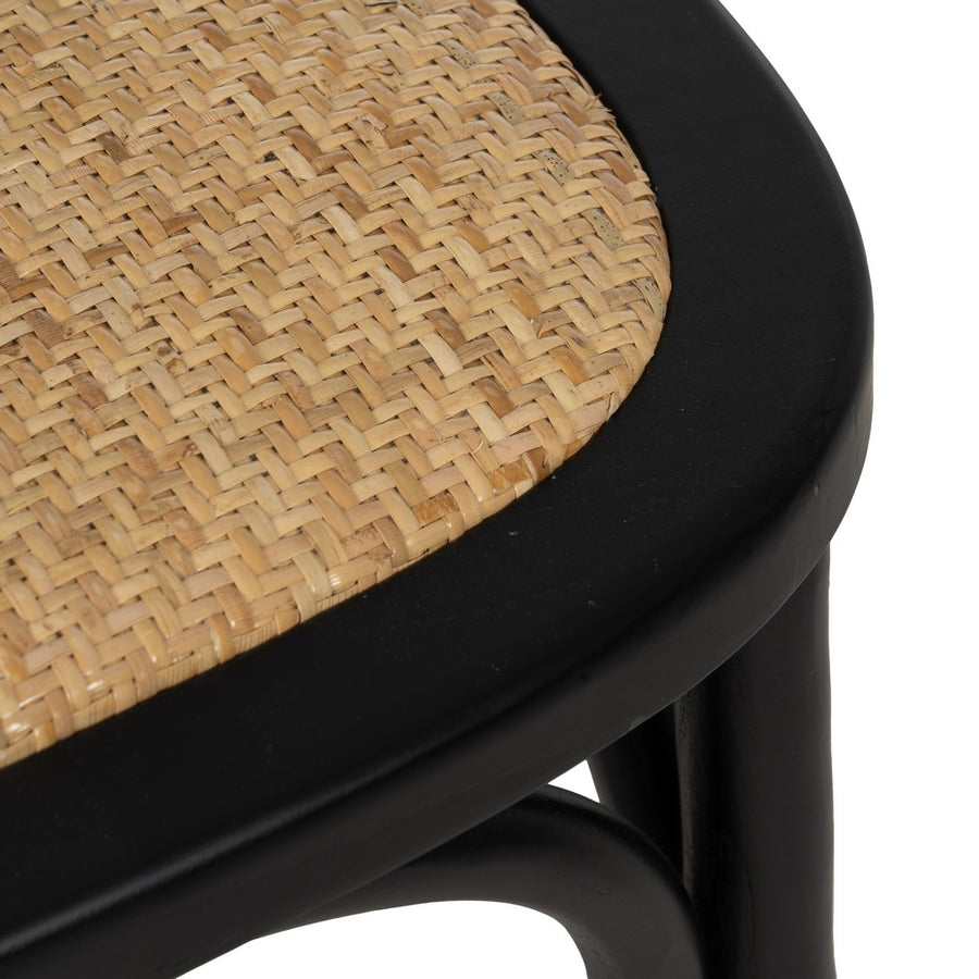 SILLA NEGRO MADERA DE OLMO CONTRACT 45 X 41 X 88 CM