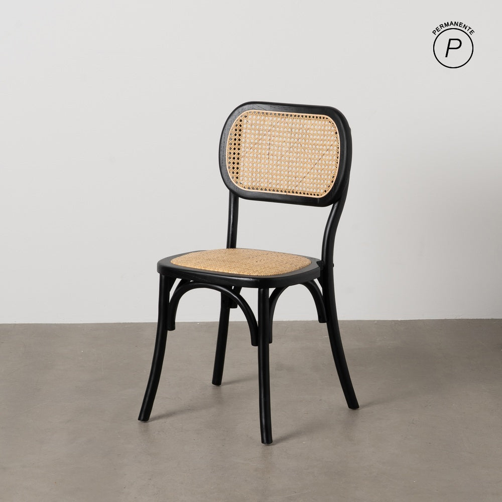 SILLA NEGRO MADERA DE OLMO CONTRACT 45 X 41 X 88 CM