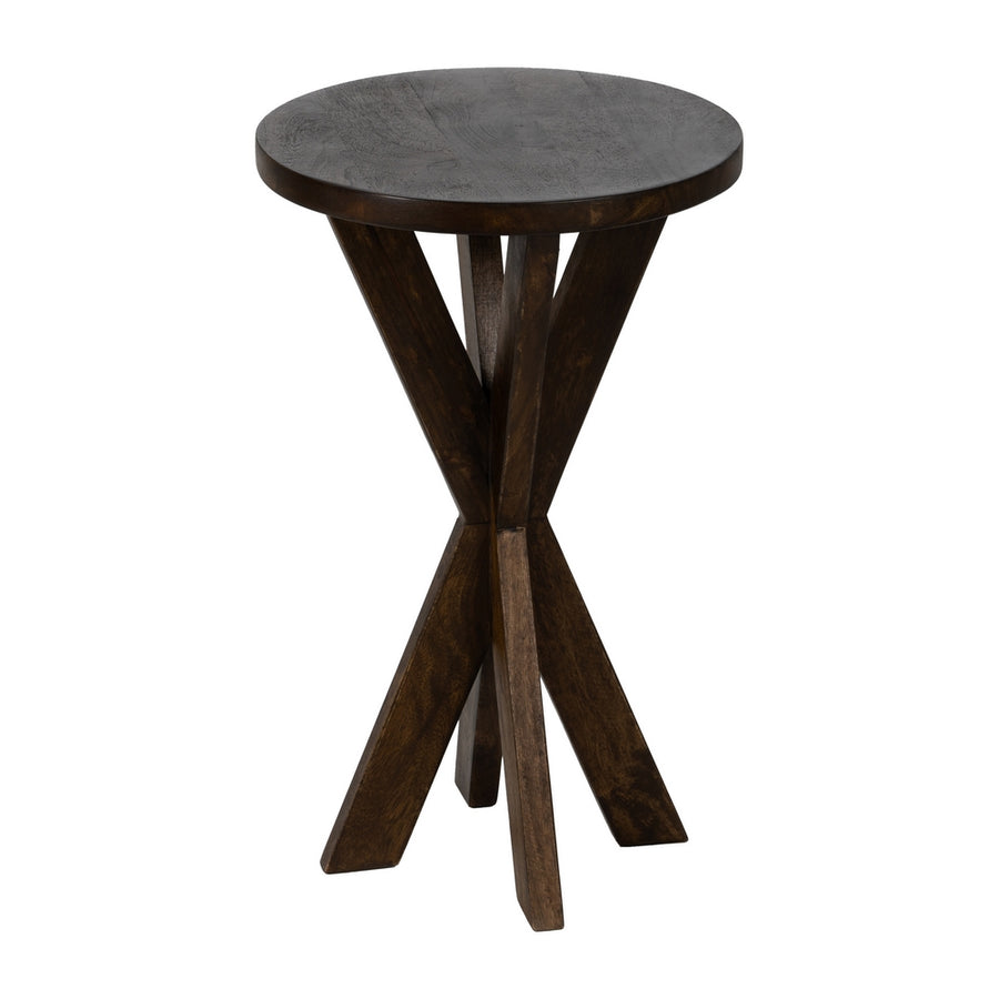 LIVING ROOM NATURAL MANGO WOOD SIDE TABLE 37 X 37 X 60 CM