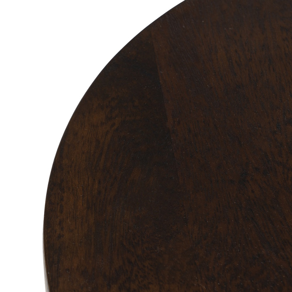 LIVING ROOM NATURAL MANGO WOOD SIDE TABLE 37 X 37 X 60 CM